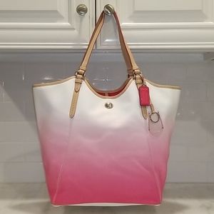Coach RARE Ombré Saffiano Leather XL Shopper Tote